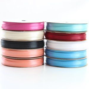 1/4" Offray satin ribbon Assorted Colors 10 spools